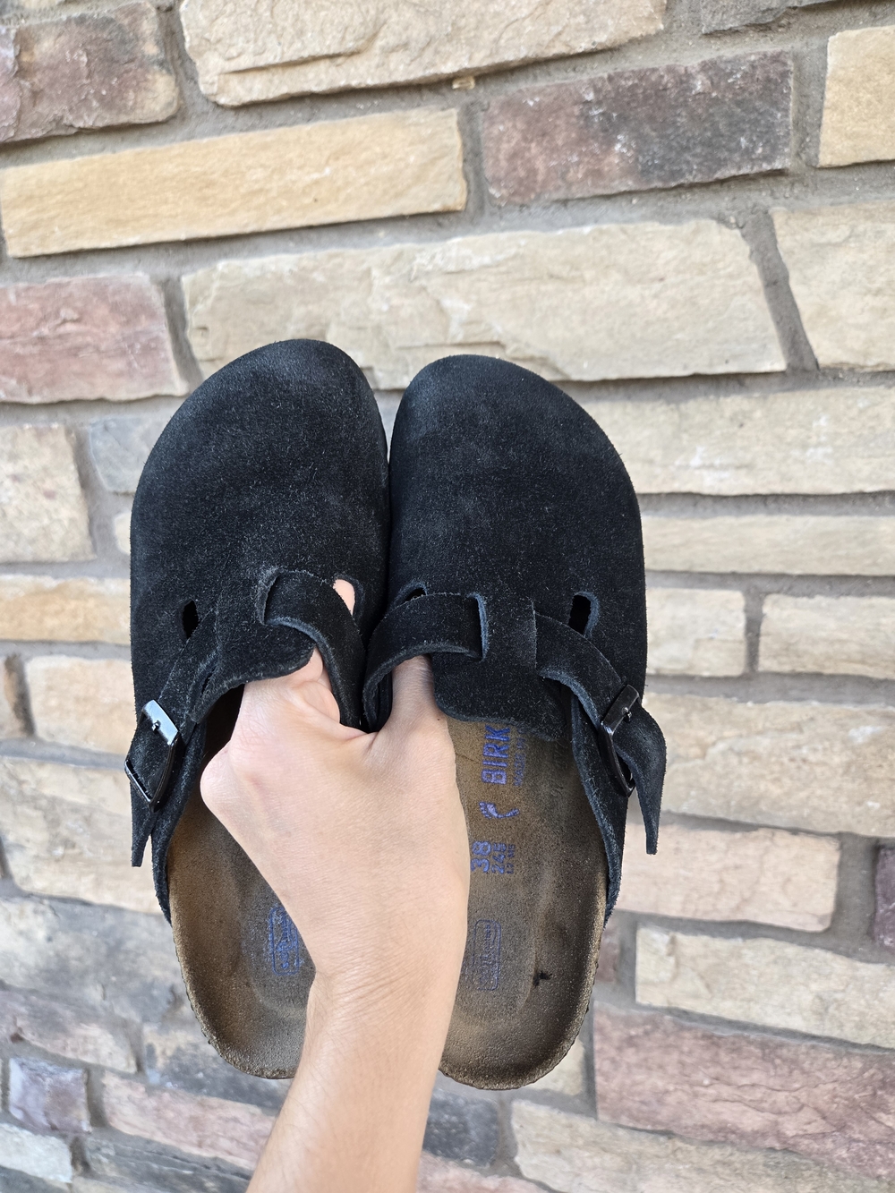 Birkenstocks Black Suede Slip-On Clog – Comfortable Women's Shoe
